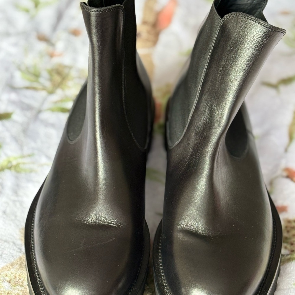 Versace Black Leather Men's Boots